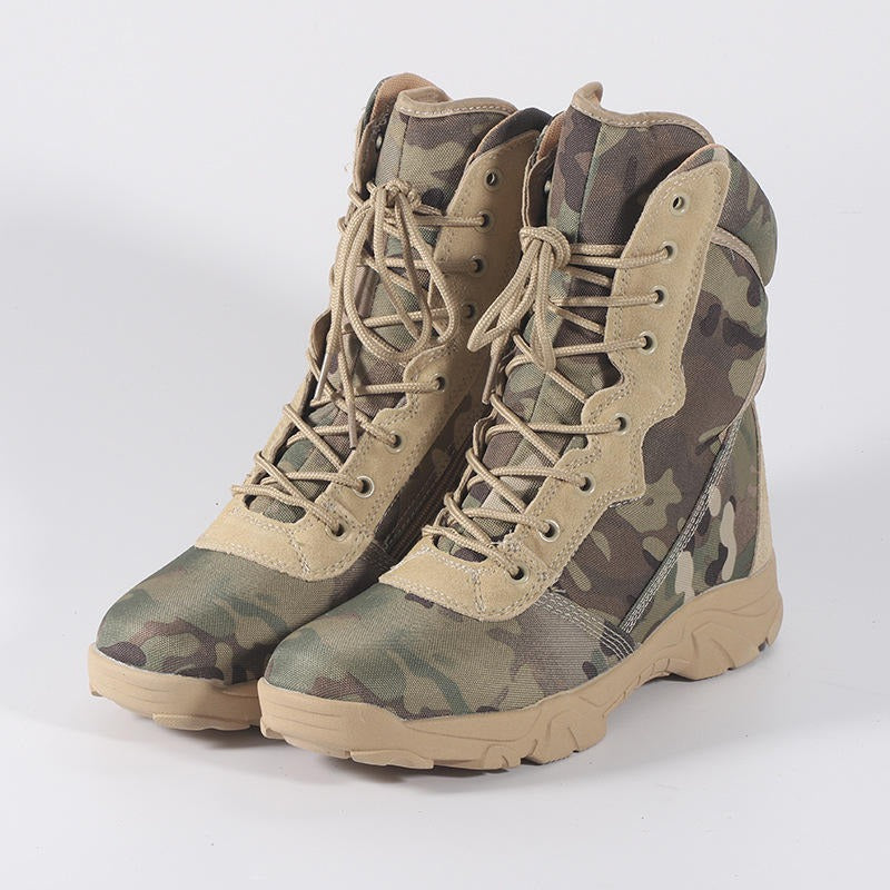 Men’s Military Tactical Ankle Boots Desert Combat Army Hiking Shoes | 001