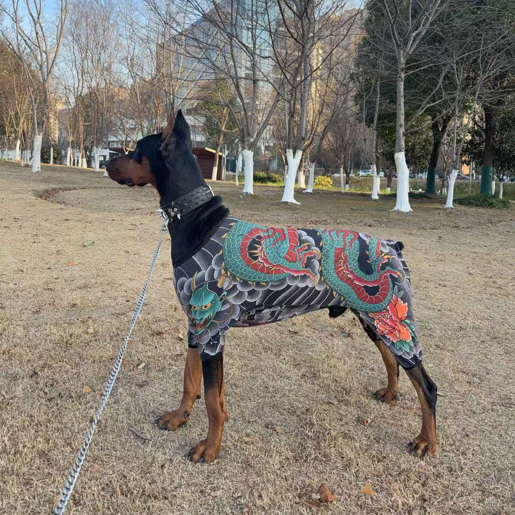 Doberman Pinscher Shirt Pet Tattooed T-Shirt for Cats & Dogs Universal 4-Legged Outfit
