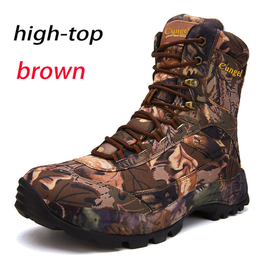 Men’s Side Zip Outdoor Training Camouflage Army Boots | 002