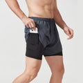Men's 3/4 Running Shorts - Quick-Dry, Anti-Slip, Double-Layer Gym & Marathon Shorts | DK22001&WDK22001