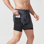 Men's 3/4 Running Shorts - Quick-Dry, Anti-Slip, Double-Layer Gym & Marathon Shorts | DK22001&WDK22001