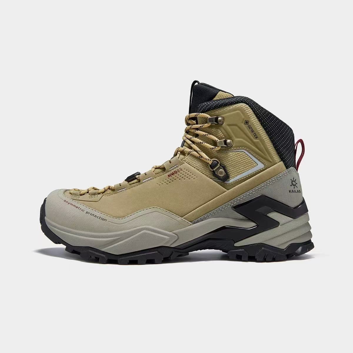 KAI LAS MT5-GTX Mid Hiking Shoes Men's Waterproof Leather Trekking Boots Non-Slip Outdoor Trail Footwear