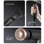 Professional 1200-1400W Hair Dryer Two-Speed DC Motor with VDE Plug for Salon-Quality Styling | TC-2853