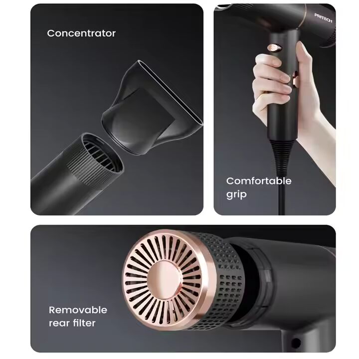 Professional 1200-1400W Hair Dryer Two-Speed DC Motor with VDE Plug for Salon-Quality Styling | TC-2853