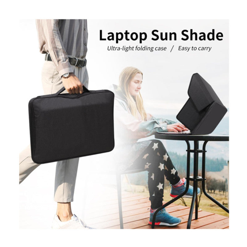 Outdoor Laptop Sun Shade Cover | Portable Privacy Screen for Laptops | Foldable Anti-Glare Shield for Work & Travel