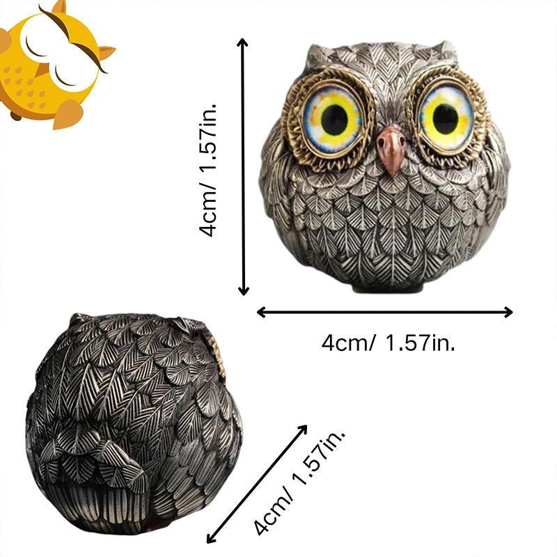 Lucky Owl Guardian Figurine The Wise Watcher Retro Owl Décor for Shelf & Home Decoration |