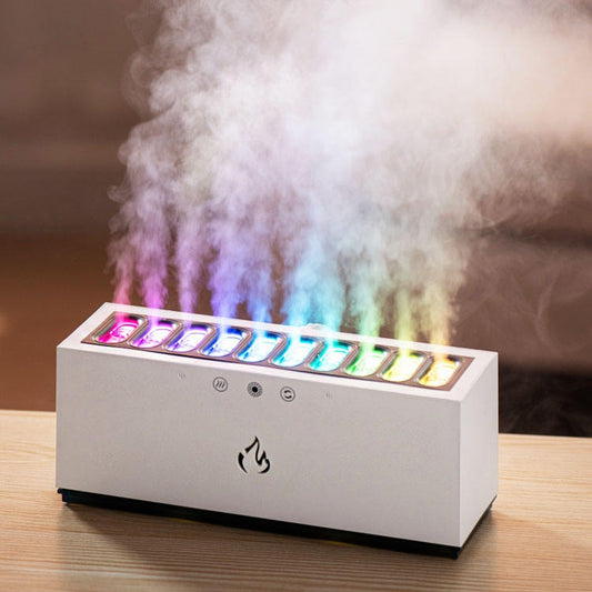 New Design 10 Nozzle Humidifier & Aroma Diffuser Dynamic Sound Pickup USB H2O Essential Oil Air Humidifier | KJR-273