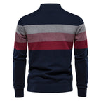Men’s Half-Zip Mock Neck Knitted Sweater – Slim Fit Pullover for Autumn & Winter | Y245