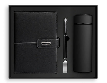 Premium A5 Notebook Gift Set with Pen USB Flash Drive & Thermal Mug Gift Set | 11111