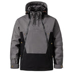 Men's Winter Down Jacket Color Block Puffer Coat Winter Cargo Down Camping Jackets |