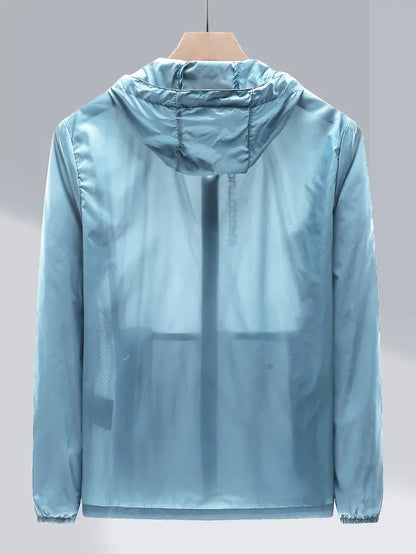Men's UPF 50+ Sun Hoodie – Lightweight Zip-Up w/ Pockets | Moisture-Wicking & Breathable | 2208