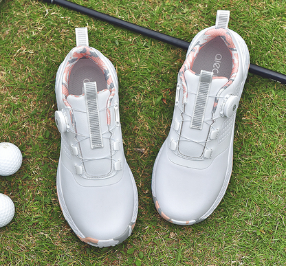 Unisex Golf Shoes with Rotating Buckle Closure Waterproof Spike less Golf Sneakers Casual Athletic Shoes X19