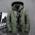 Men's Parka Duck Down Jacket Winter Coat Thick Hooded Puffer Hiking Warm Jacket | 1987
