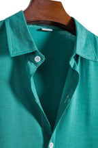 Men’s Solid Color Lapel Short Sleeve Shirt Business Casual Summer Style Shirt | CCS05