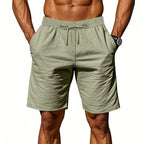 Men's Lightweight Linen-Blend Beach Shorts - Relaxed Fit 5-Inch Casual Shorts | WW-2