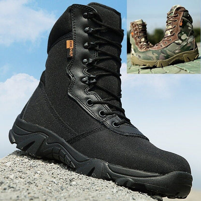 Men’s Military Tactical Ankle Boots Desert Combat Army Hiking Shoes | 001