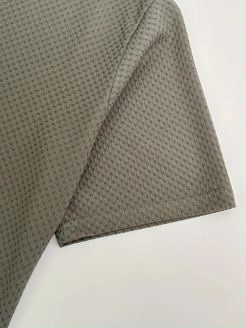 Men's Bamboo Stripe Short Sleeve T-Shirt Breathable, Stretchy Summer Casual Wear | 115 CSF