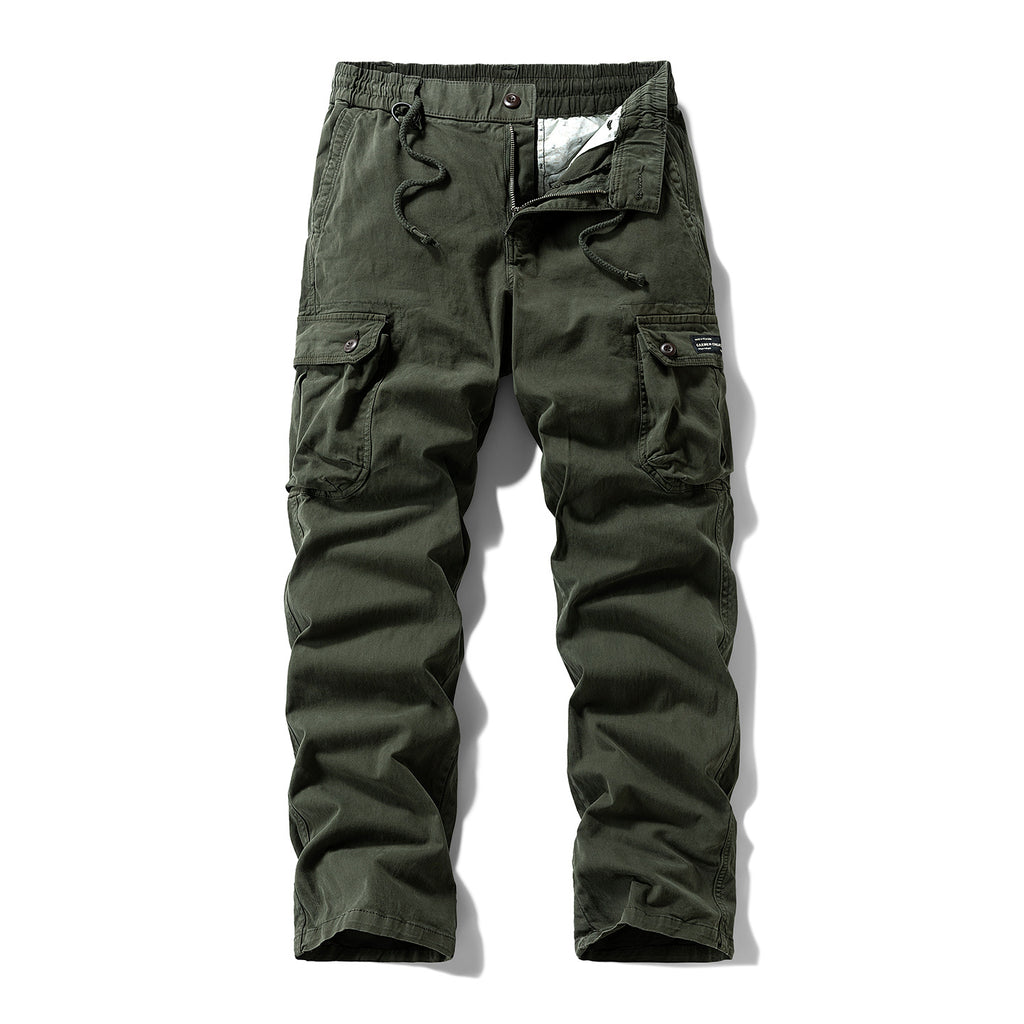 G-Stone Multi-Pocket Cotton Cargo Pants | Men‘s Outdoor Tactical Trousers | Relaxed Straight Leg Hiking & Work Pants | 8558