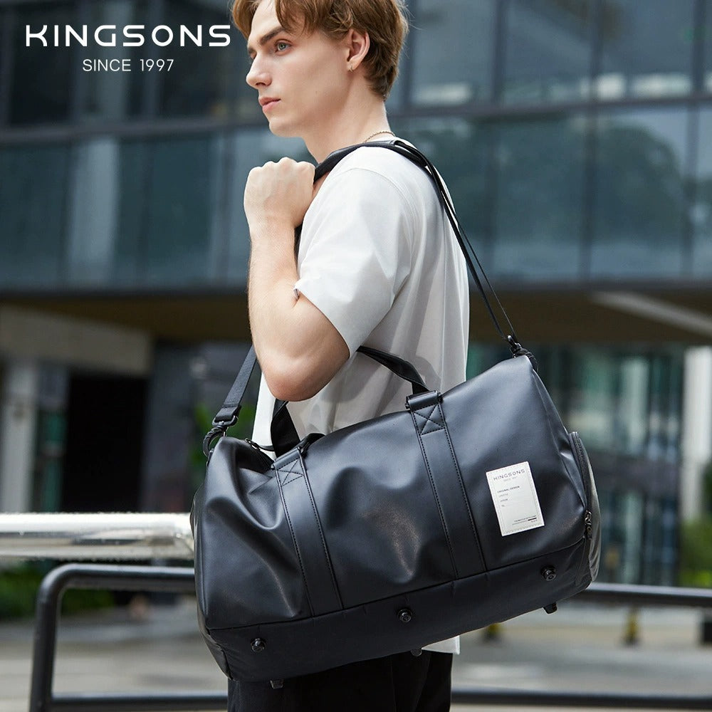 Kingsons Men’s Gym Bag – Water-Resistant, Multi-Compartment Sports duffel bag | 3332