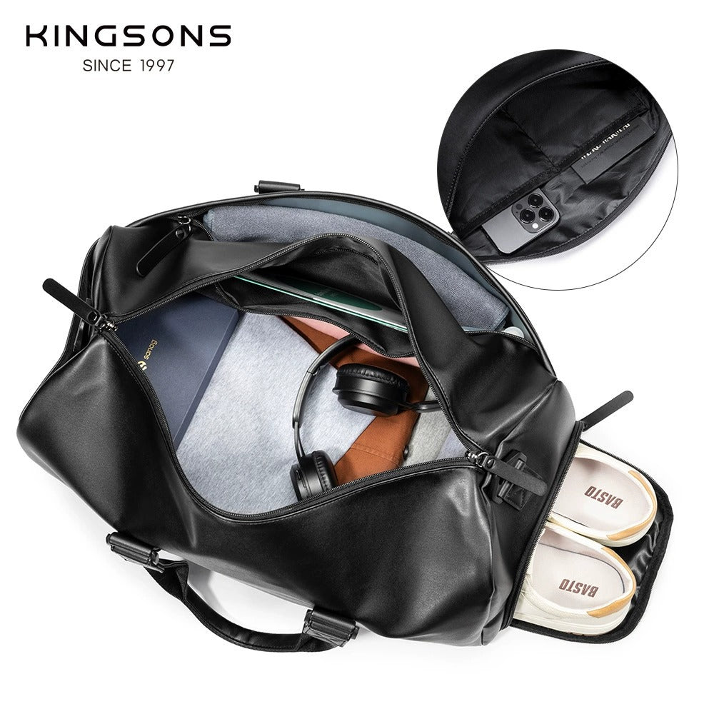 Kingsons Men’s Gym Bag – Water-Resistant, Multi-Compartment Sports duffel bag | 3332
