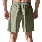 Men's Lightweight Linen-Blend Beach Shorts - Relaxed Fit 5-Inch Casual Shorts | WW-2