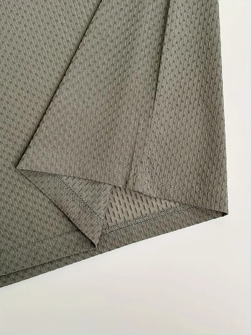 Men's Bamboo Stripe Short Sleeve T-Shirt Breathable, Stretchy Summer Casual Wear | 115 CSF