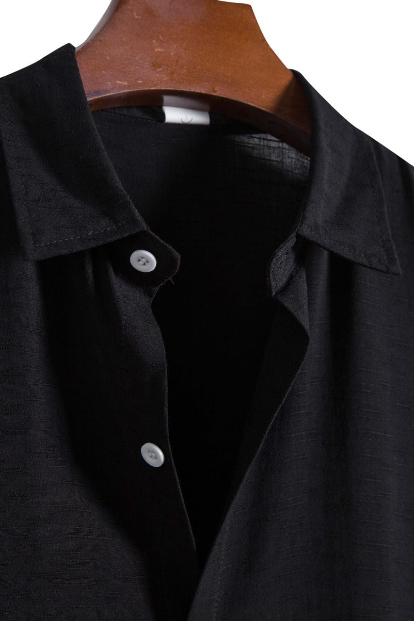 Men’s Solid Color Lapel Short Sleeve Shirt Business Casual Summer Style Shirt | CCS05