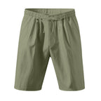 Men's Lightweight Linen-Blend Beach Shorts - Relaxed Fit 5-Inch Casual Shorts | WW-2