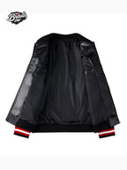 Men's PU Leather Moto Jacket | 2026 Korean Style Racing Coat | Waterproof Windproof Fleece-Lined Biker Outerwear