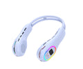 Summer Neck Fan Wearable Hands Free Bladeless Cooling Fans LED Colored Light 3 Speed 360° Wind Direction Adjustment Rechargeable Portable Air Con| S57