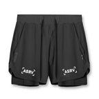 New Double Deck Running Shorts Fitness Workout Bermuda Quick Dry Short Pants Bottoms |  K-55
