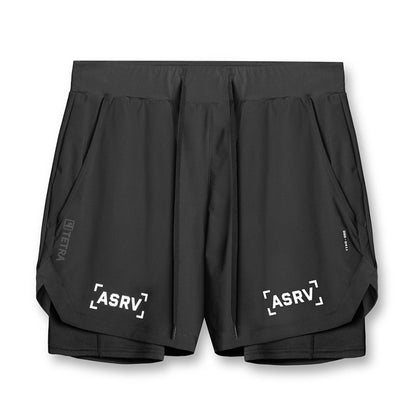 Nuovo Double Deck Running Shorts Fitness Workout Bermuda Quick Dry Short Pants Bottoms | K-55 