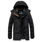 Men's Outdoor Padded Parka Jacket Thick Winter Warm Wool Liner Jackets Outwear Snow Windbreaker Parka Overcoats | 1133