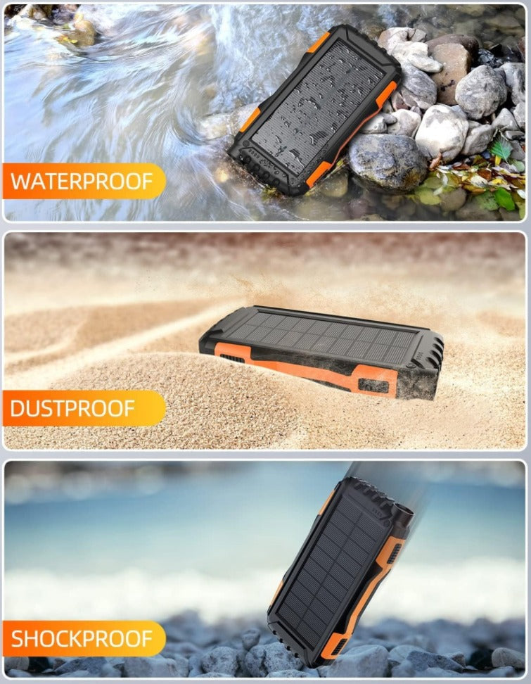 Solar Power Bank 20000mAh Portable Charging Power Bank External Battery Charger | 00010