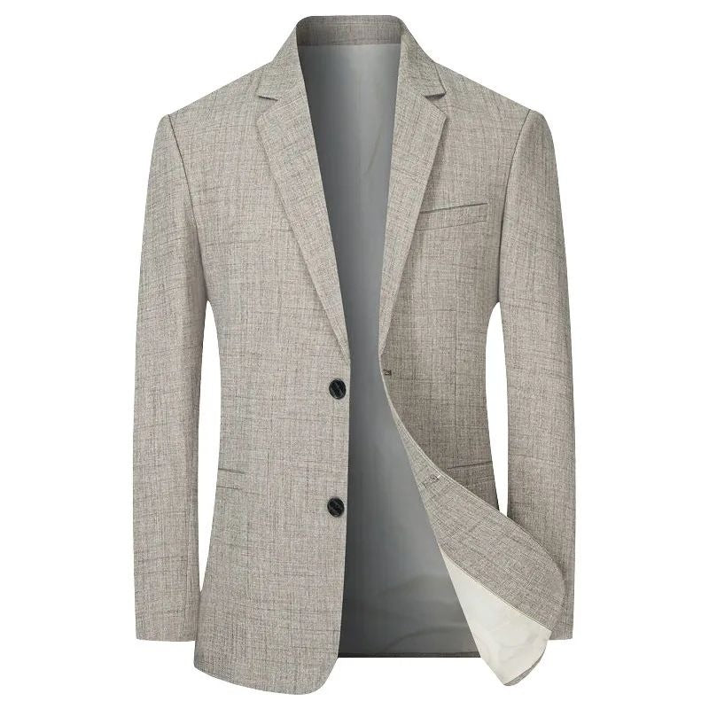 Veste de costume décontractée à simple boutonnage et revers crantés pour homme, tenue de mariage, de bal, blazer 