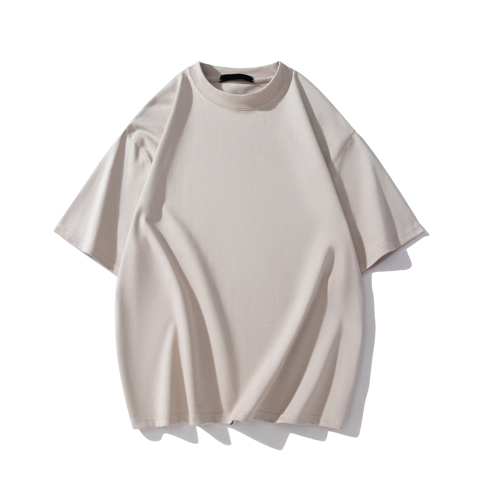 Men’s Heavyweight Cotton T-Shirt – Summer Casual Loose Fit, Solid Color Short Sleeve | BT1014