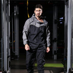 Men's Running Pullover Two-Piece Set Weight Loss Control Body Fat Sauna Sweat Suit  | YJ9681