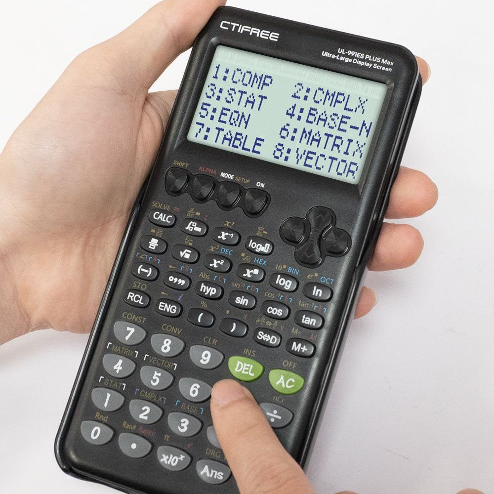 CTIFREE 991ES Plus 2nd Edition Scientific Calculator | 417 Functions for High School & University Exams | Dual Power Display