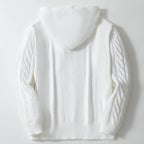 Men's Knitwear Twisted Drawstring Hooded Pullover Sweater 7-Needle Woolen Sweatshirt Jacket | SY0139