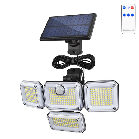 Solar LED Wall Lights Outdoor Split Motion Sensor Light 4 Heads 3 Modes Solar Lamp |
