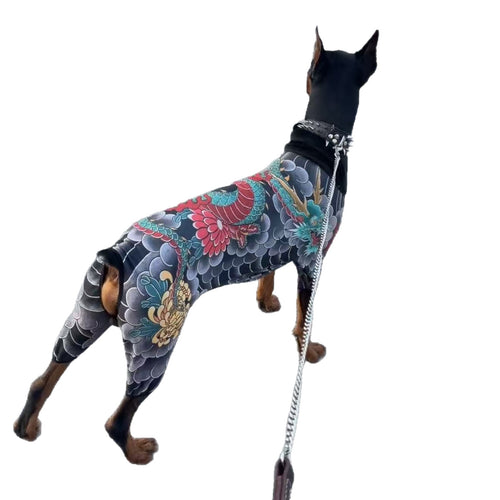 Doberman Pinscher Shirt Pet Tattooed T-Shirt for Cats & Dogs Universal 4-Legged Outfit