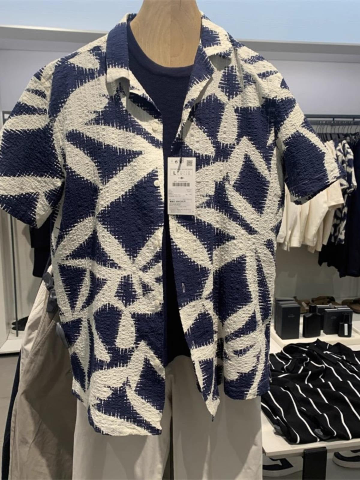 Designer Cotton Shirt for Men – Luxury Embroidery Chemise Pour Homme | ZH-8328