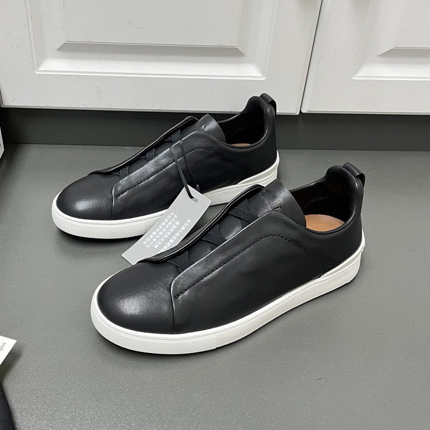 New Genia European Men's Loafers | Genuine Leather Slip-On Sneakers | Premium Casual Driving Shoes | 8611