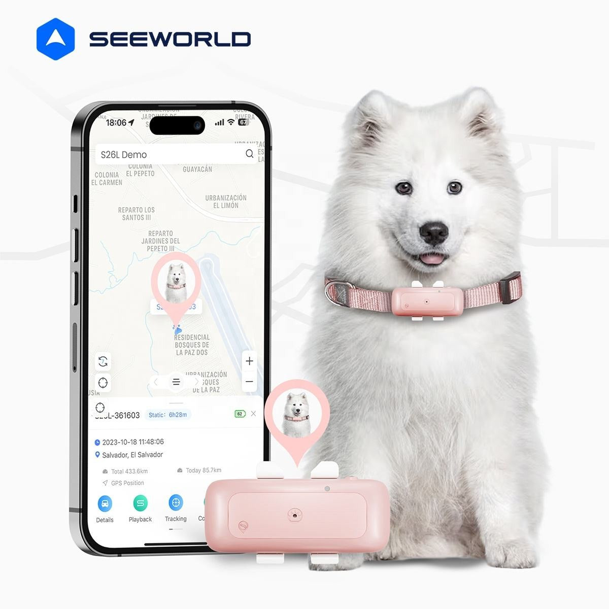 High Quality Wireless Pet Locator Pet Collar GPS Mini Pet Tracking Locator | S26L