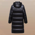 Men's Long Down Jacket – Thick Warm White Duck Down Hooded Parka Winter Coat