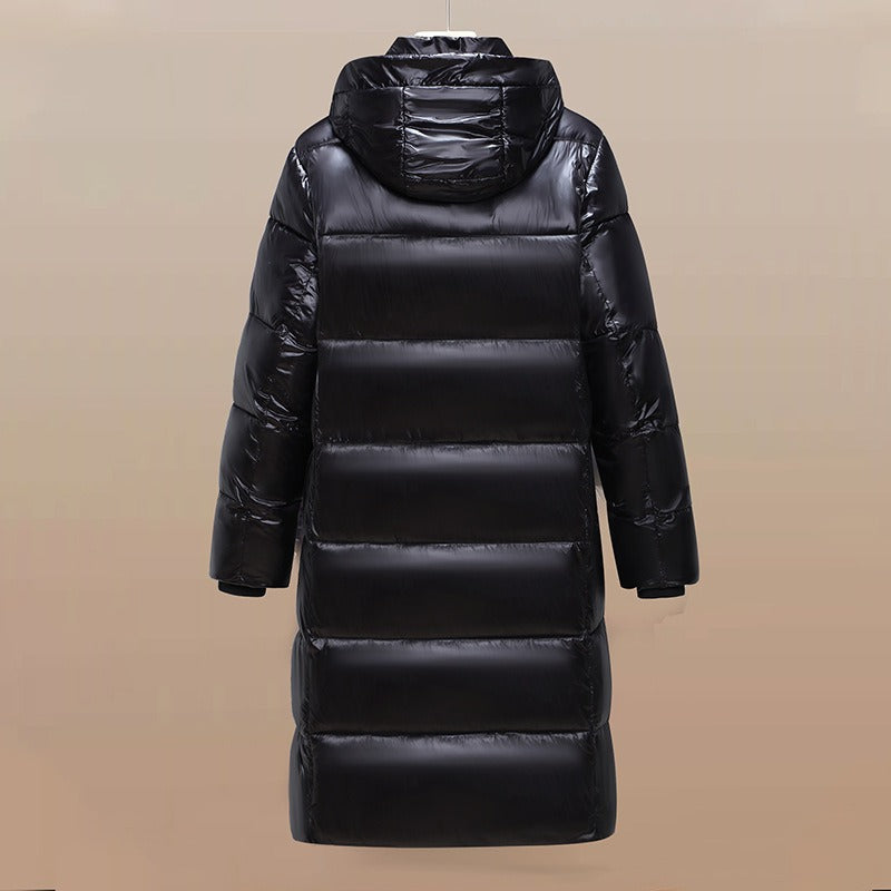 Men's Long Down Jacket – Thick Warm White Duck Down Hooded Parka Winter Coat
