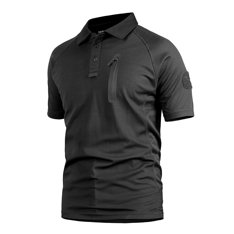 Combat Breathable Summer Quick Dry Tactical Polo Short Sleeves T Shirt