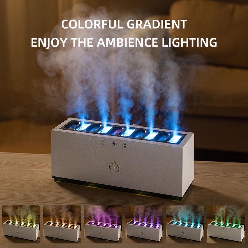 New Design 10 Nozzle Humidifier & Aroma Diffuser Dynamic Sound Pickup USB H2O Essential Oil Air Humidifier | KJR-273