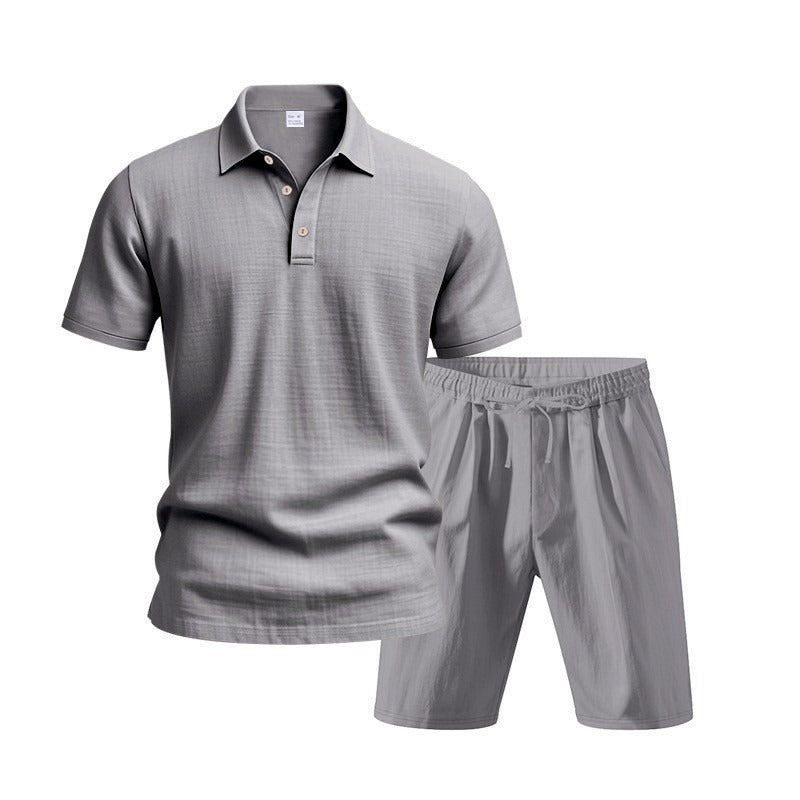 Men’s Breathable Linen Polo Set – Cool & Comfortable Shirt & Shorts Outfit Set | BKCS-20