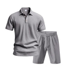 Men’s Breathable Linen Polo Set – Cool & Comfortable Shirt & Shorts Outfit Set | BKCS-20